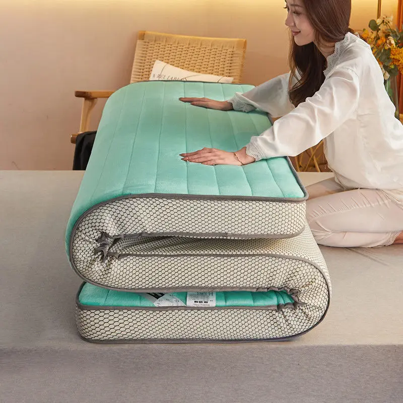 Tatami Mattresses Double Bed Couple Folding Orthopedic Mattress Topper Floor Mat Folding Bed for Sleeping  Pad Sofa Bed Futon