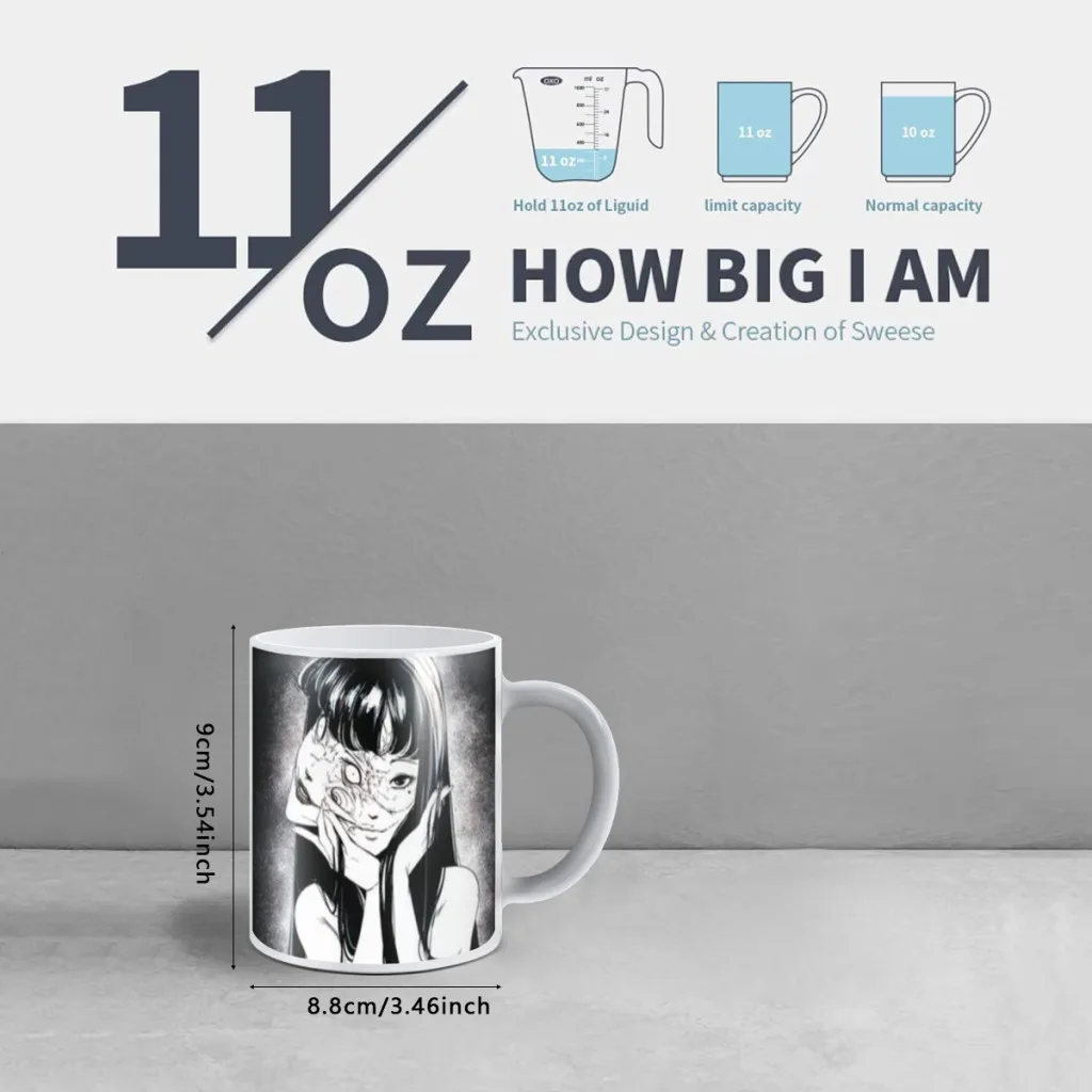 Junji Ito Tomie Kawakami Anime Coffee Mugs Cup Color Changed Mug Heat Sensitive Tea Cup Coffee Mug Gift Mug Drop Shipping