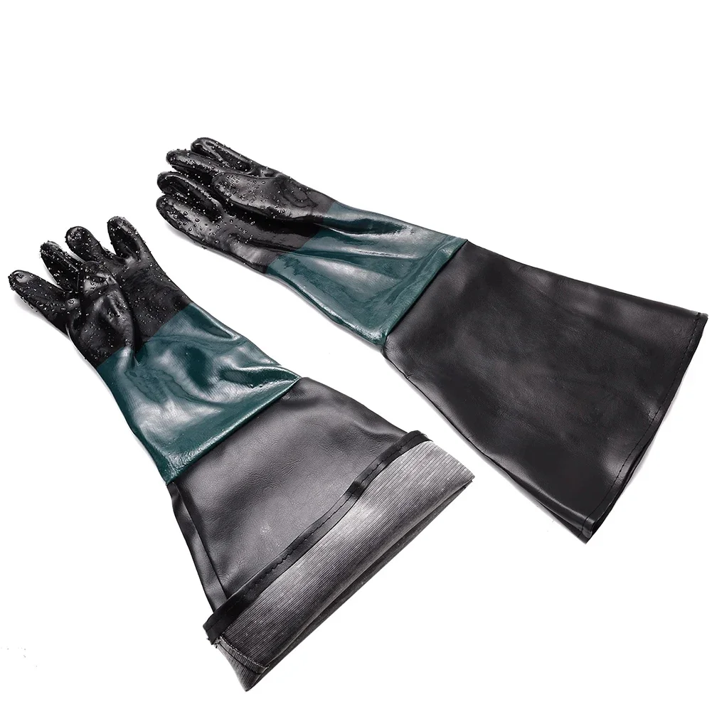 Luvas de Jateamento de Areia 60cm Luva com Anel de Borracha de Vedação Peças do Armário de Jateamento Luvas Blaster de Areia Peças