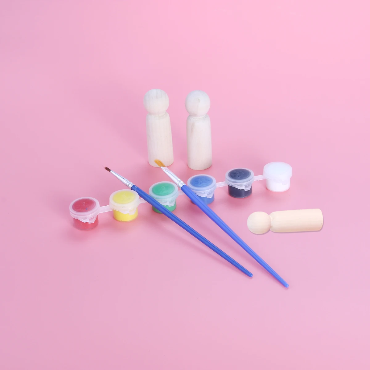 

10 pcs Wooden Wedding Favor Kit Plain Blank Peg for Cake Decoration Christmas nament Unfinished Body Toy