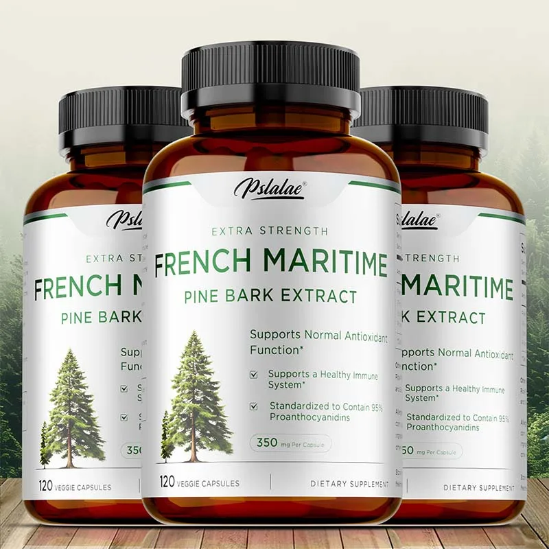 

French Maritime Pine Bark Extract - Supports Heart, Joint and Immune Health, Promotes Blood Circulation, Antioxidant, Vegan