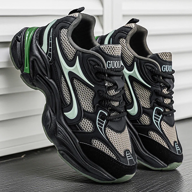 

Men's Sport Shoes Comfortable Spring New Style Heightening Casual Thick Bottom Anti-slip Wear-resistant Lightweight Dad Shoes