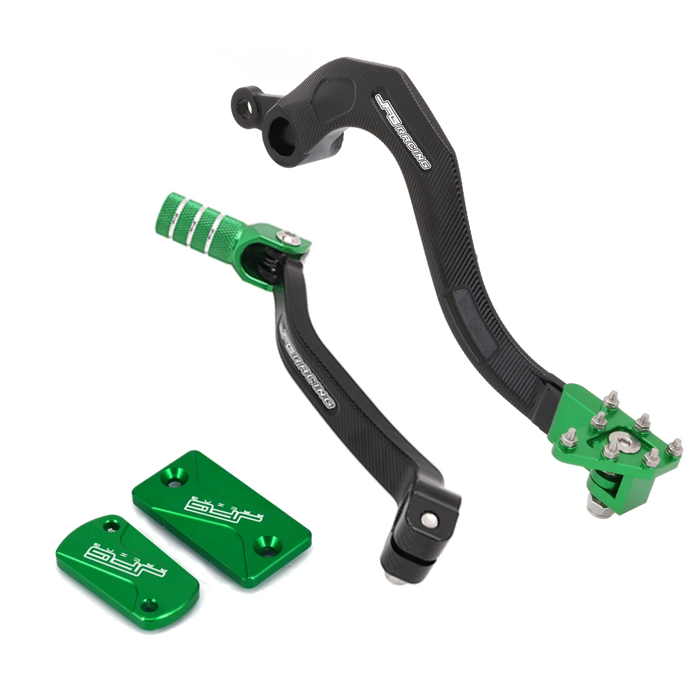 Für Kawasaki KX250F KX 250F 2009-2018 Motorrad Vorne Bremse Hinten Flüssigkeit Reservoir Abdeckung Kappe Fuß Brems Shifter Shift pedal Hebel
