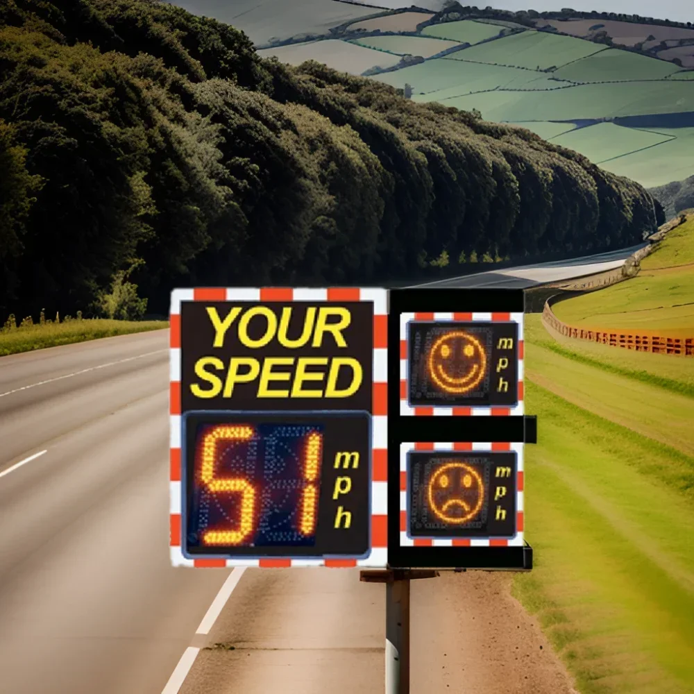 

Smile Cry Fcial Radar Speed LED Display Traffic Sign with Vehicle Speed Detection for Road Safety