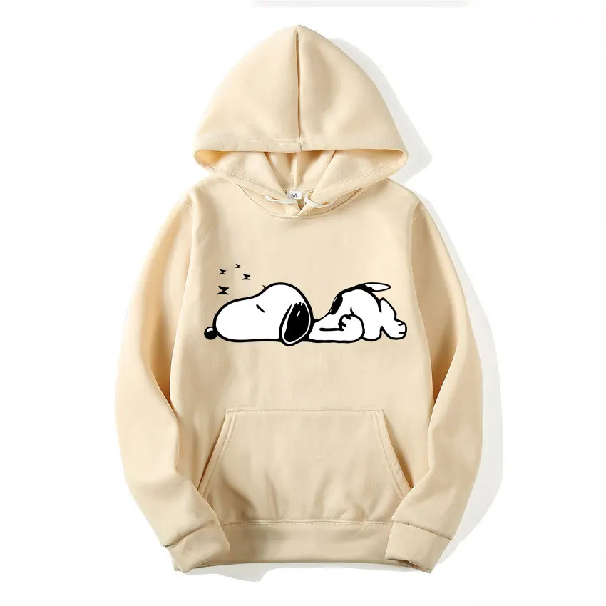 Snoopy dessin animé femmes pull printemps automne 2024 nouveaux hommes sweat à capuche surdimensionné décontracté Couple sweat vêtements hauts