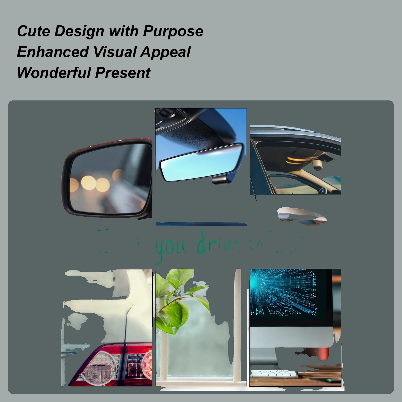 

Наклейка на зеркало I Love You Drive Safe, милые аксессуары для интерьера, наклейка на зеркало заднего вида I Love You Drive Safe для водителей, друзей