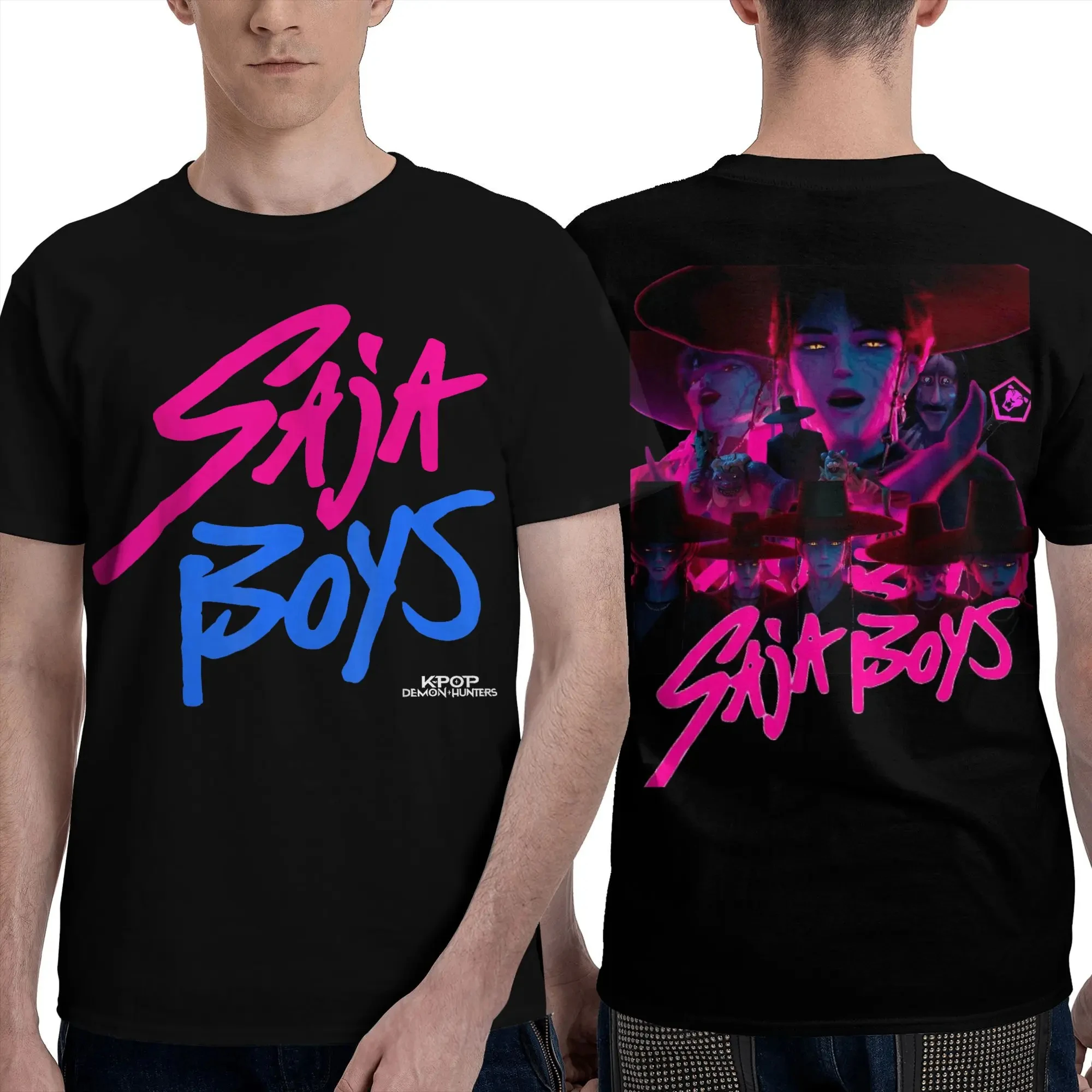 لطيف جينوس شيطان القط الحيوانات الأليفة K-البوب شيطان الصيادين تي شيرت الرجال رهيبة عادية تي شيرت الصيف س الرقبة الهيب هوب تيز تصميم بلوزات كبيرة الحجم