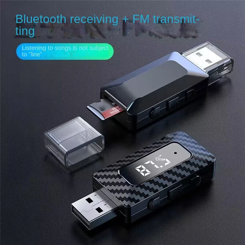 A10R USB Bluetooth Adaptador de Áudio Receptor Bluetooth Receptor Sem Fio Carro Bluetooth 5.0FM Transmissor Durável