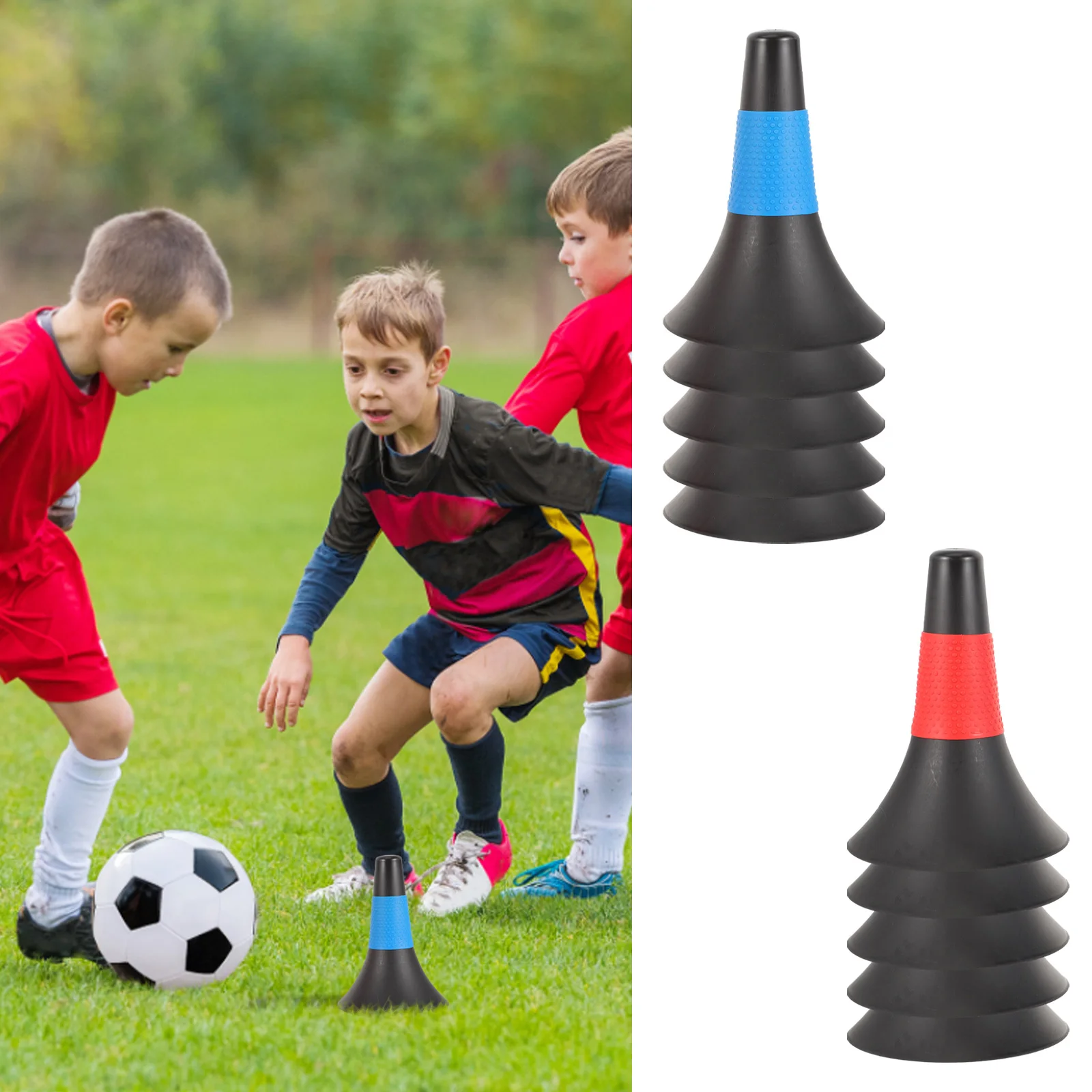 

10pcs Sports Training Cones Football Agility Equipment Plastic Soccer Horns Stackable Football Practice Gear For Youth Soccer