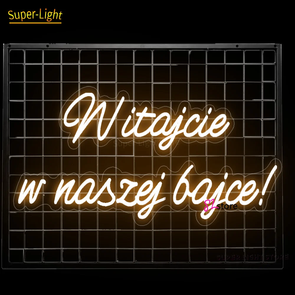 Imagem -04 - Custom Led Neon Light Sign Sinal Grande 75cm com Naszej Sinal de Bajce para Casamento e Aniversário Quarto Decoração de Casa