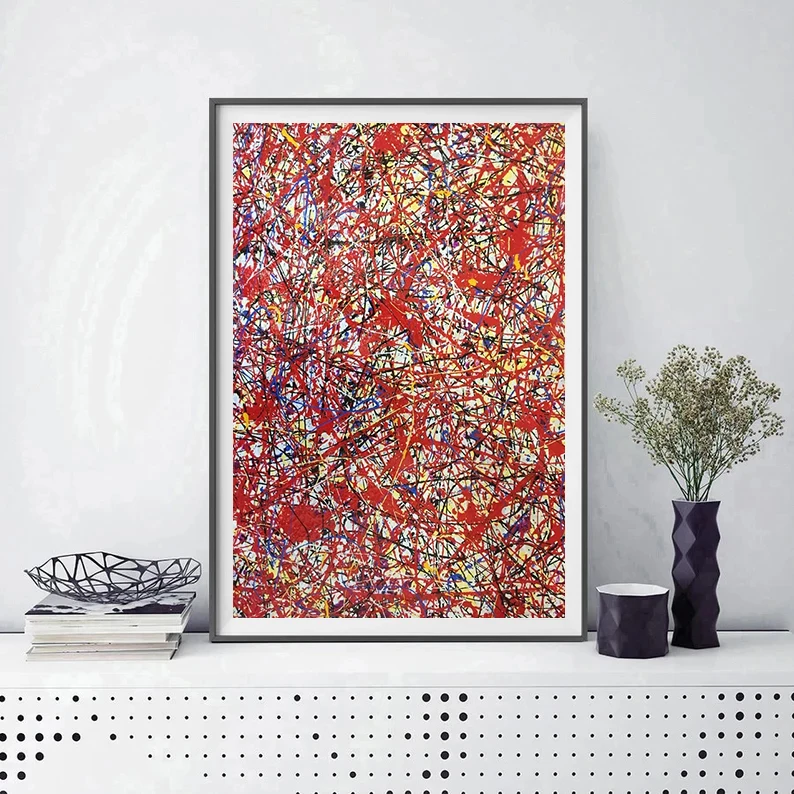 Nordic Abstract Jackson Pollock Splatter Paintings Canvas Painting HD Print Wall Pictures Living Room Cafe Hotel Home Decoration