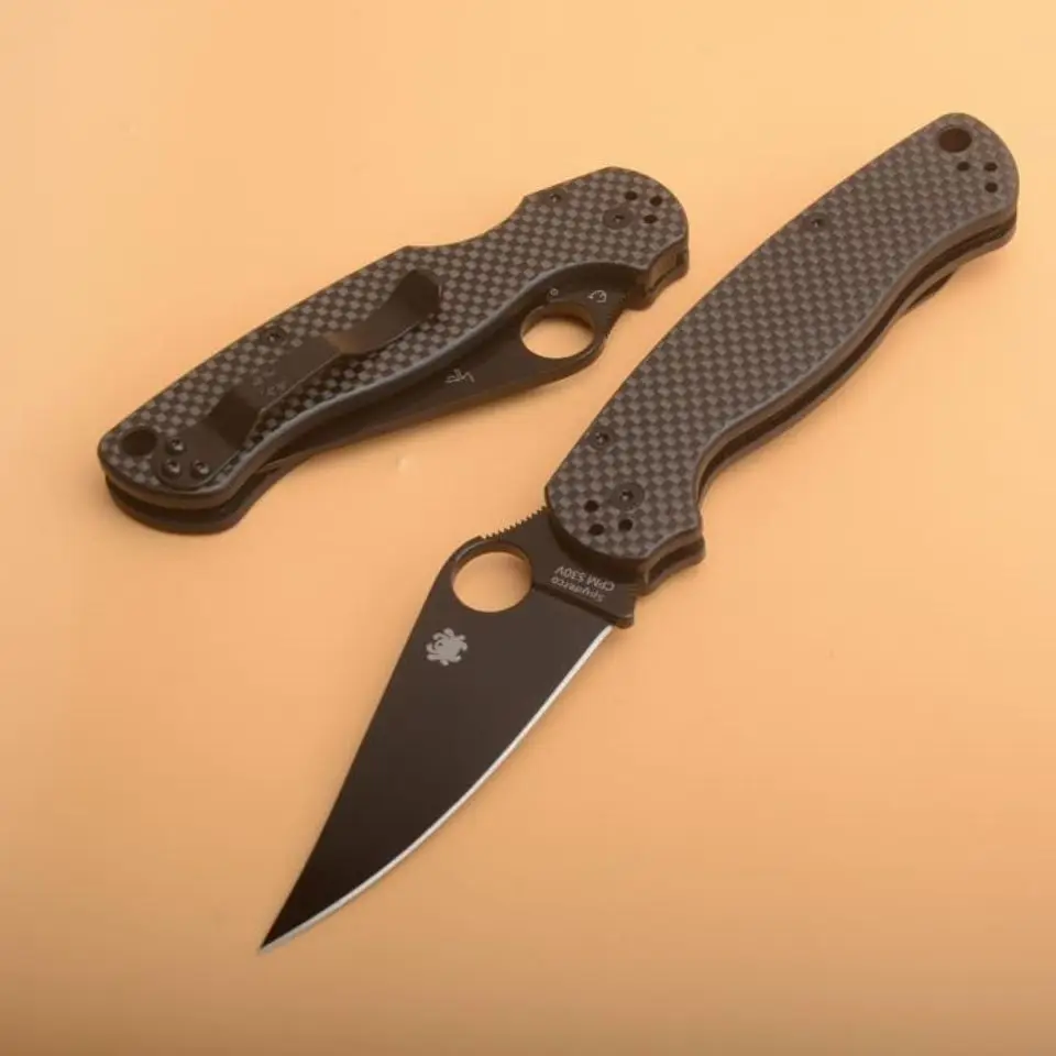 C81 سكين للفرد ألياف الكربون مقبض سكين التخييم في الهواء الطلق الصيد أداة اليد سكين #3