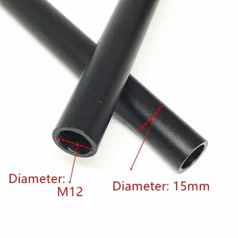 قضبان سبائك الألومنيوم لقضيب DSLR ، المشبك تلاعب ، قطر 15 مللي متر ، 10 سنتيمتر ، 25 سنتيمتر ، 30 سنتيمتر ، 40 سنتيمتر طويلة ، ثقب المسمار M12 ، 2 قطعة