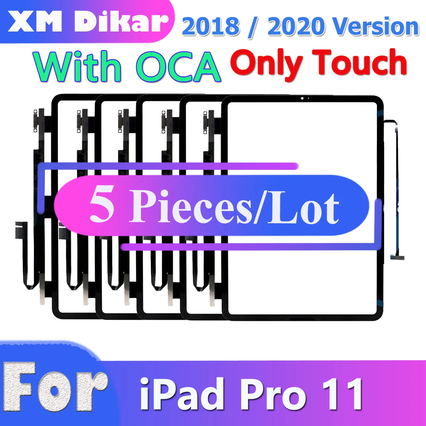 5 Pieces Touch With OCA for iPad Pro 11 A1980 A1934 A2013 A1979 Touch Screen Front Glass Replace for Pro 11 A2068 A2230 A2228