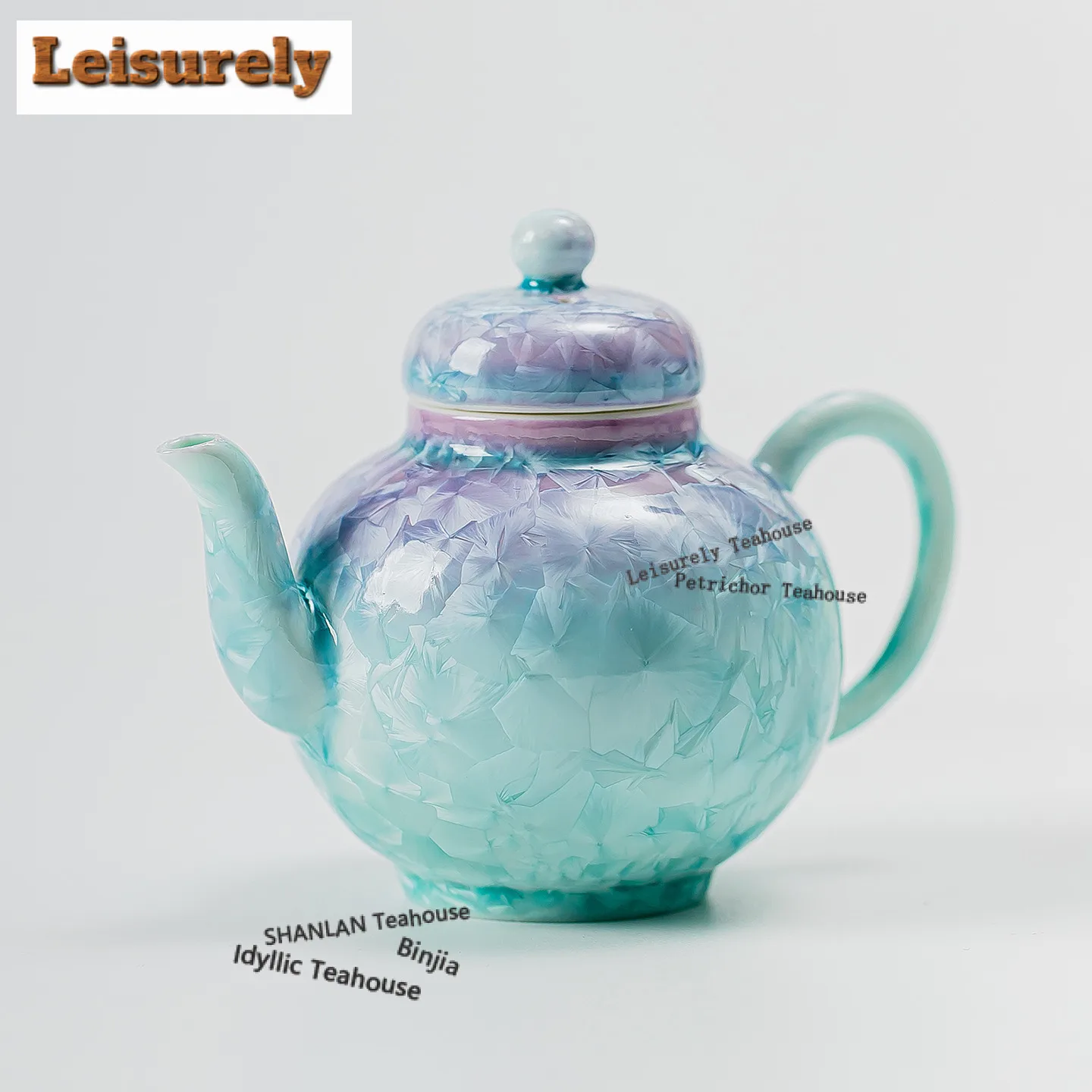 Kiln Fambe Crystal Glaze Teapot Handmade Tea Infuser Pot Tea Brewing Kettle Filter Teaware Gaiwan Teacups Pot Bearing Series