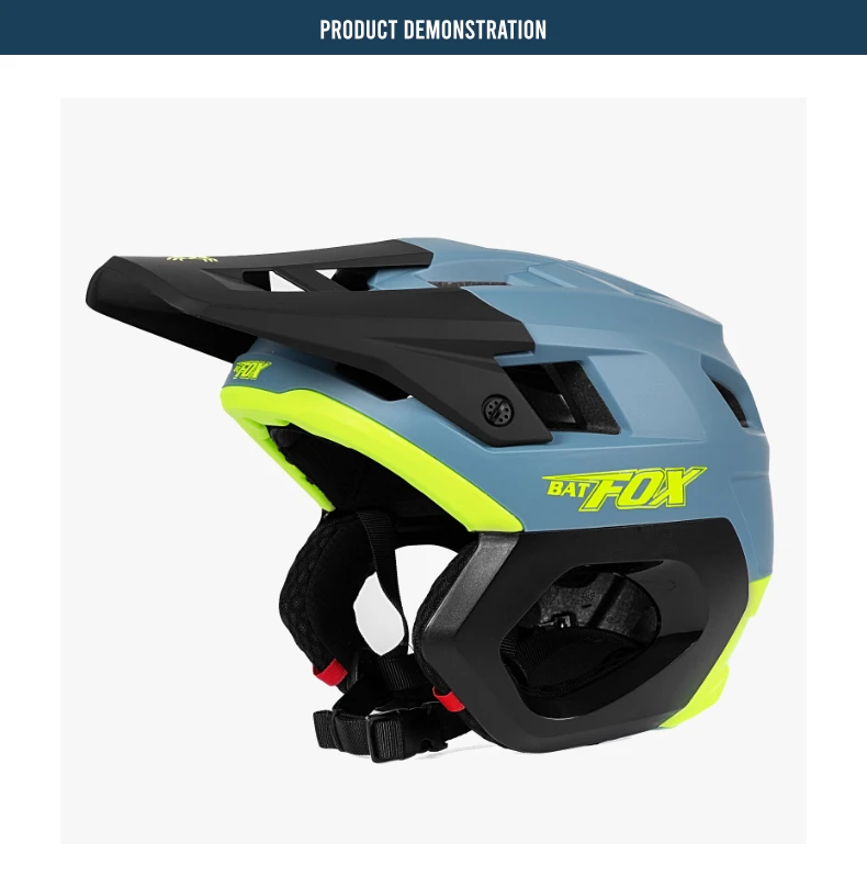 BATFOX Fahrradhelm, integriert geformter Helm für Mountainbike, Downhill, Rennrad, Sicherheitshelm für Herren, Renn- und Fahrhelme, Casco Ciclismo – Detail 3