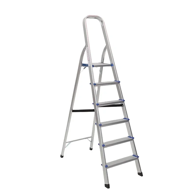

6-Step Movable Agile Platform Telescopic Foldable Multifunctional Warehouse Folding Aluminum Ladder