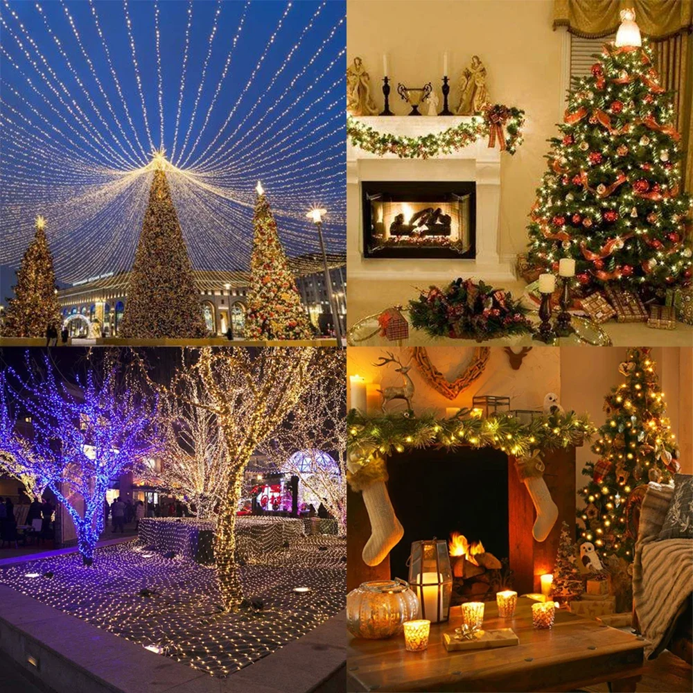 100M Led Christmas Lights String Fairy Light 8 Modes Christmas Lights For Patio Wedding Party Holiday Lights