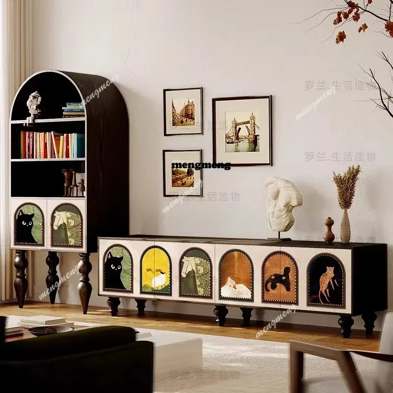 

R Retro Coffeetv Stands Wood Nordic Cabinets Living Room Tv Table Luxury Mid Century Storage Suporte Para Tv Trendy Furniture