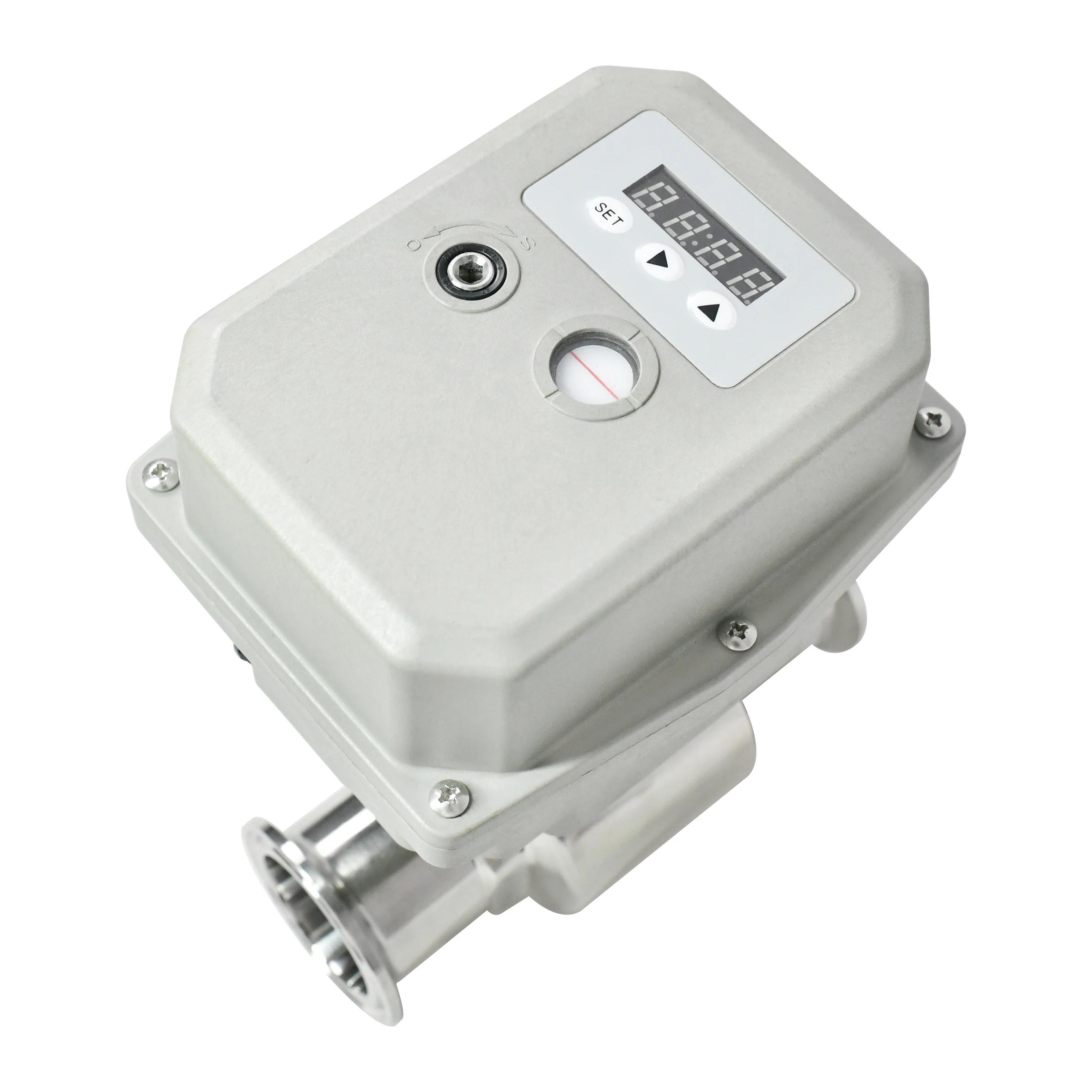 AC230V Quick-fit Electric time control Ball Valve DN38  304SS  Electric Water Ball Valve with Tri-clamp Connection