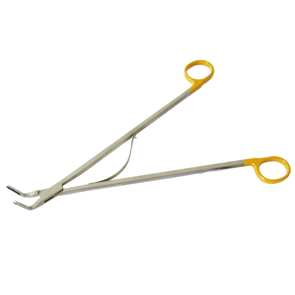 Aplicador de clip Hemolok Hemolock Endoclip Poly-lok Hemoclip Hemolok de cirugía abierta de ángulo recto curvo/Applicador de clip hemostático Hem-o-lok