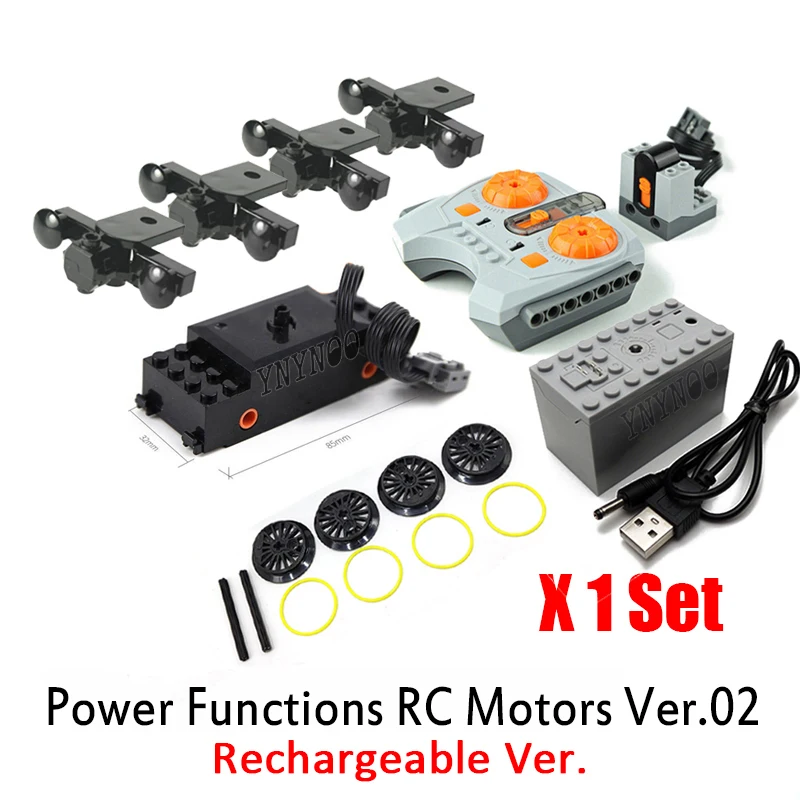 

MOC Train Motors Kit 88002 IR RC Tracked Remote Control Motor Power Functions Train fit for High-Tech Building Block Toys