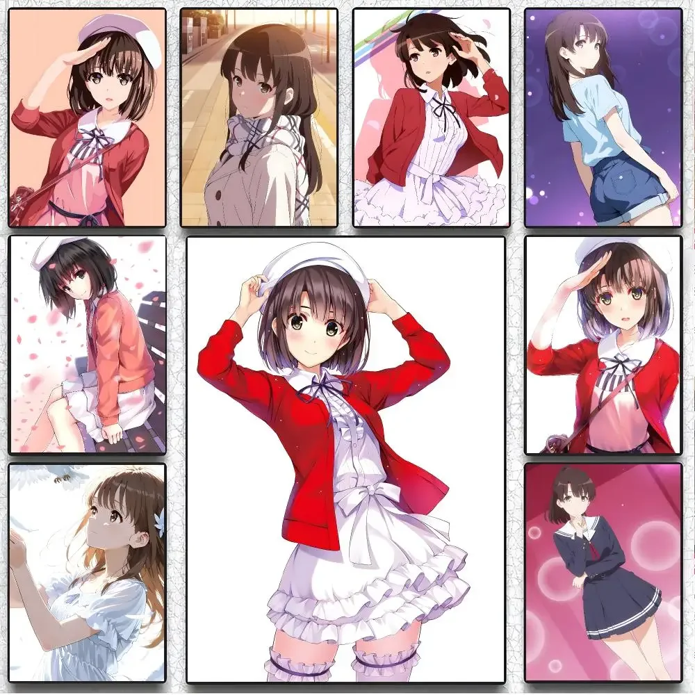 Youth Anime S-Saekano How to Raise a Boring Girlfriend Poster Artistic Peel-Off Wall Decor, Indoor Home Ornament for Collectors