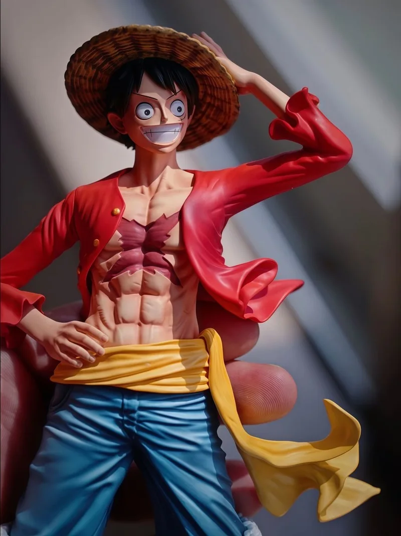 24cm One Piece Manga Ukryty Kapelusz Luffy Anime Model Gk Ręcznie Robiony Model Modny Gadżet Zabawka Prezent