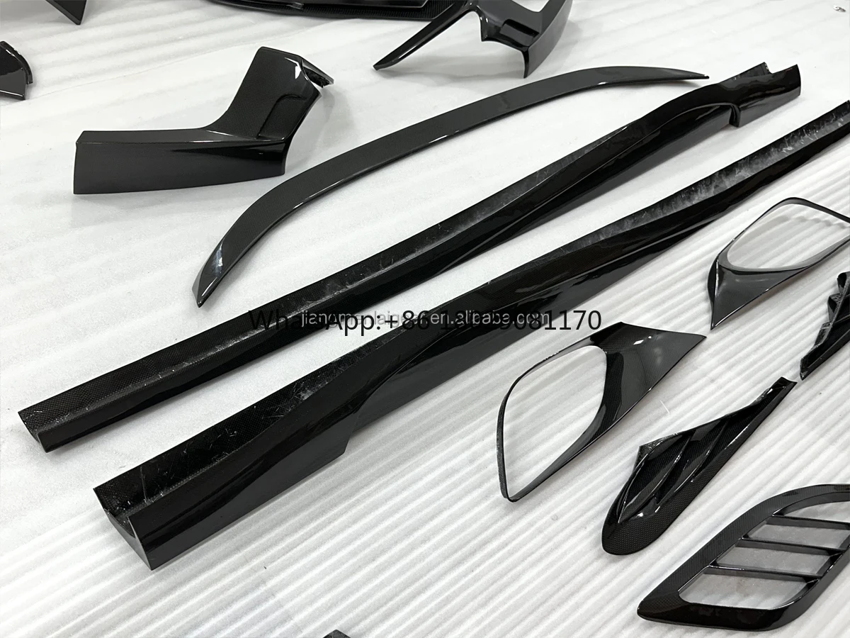 N Style Carbon Manufacture Dry Carbon Fiber Upgrade Auto Car Bodykit Accessories Side Skirt Extensions For Ferrari Portofino