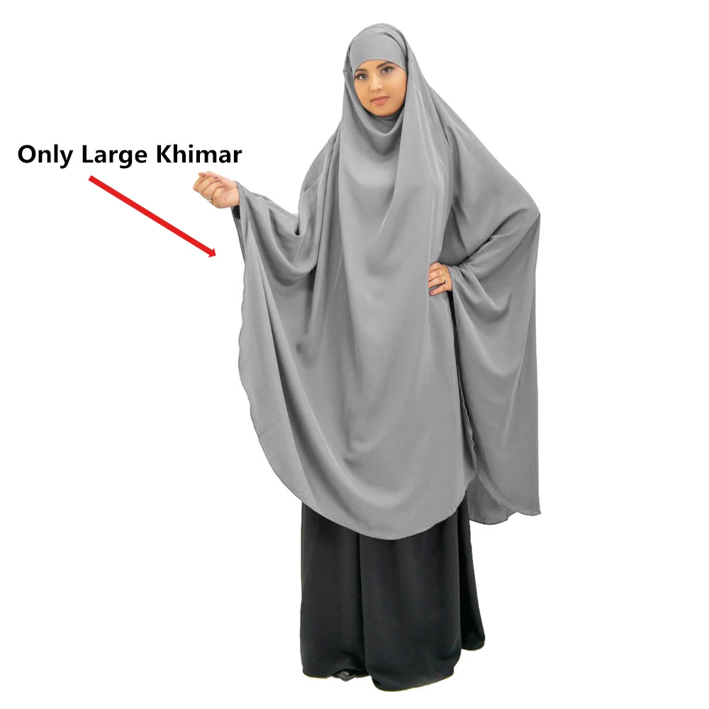 Overhead Long Khimar Muslim Dress Women One Piece Prayer Garment Islam Clothing Eid Ramadan Burqa Abayas Abaya Kaftan Arab Robe