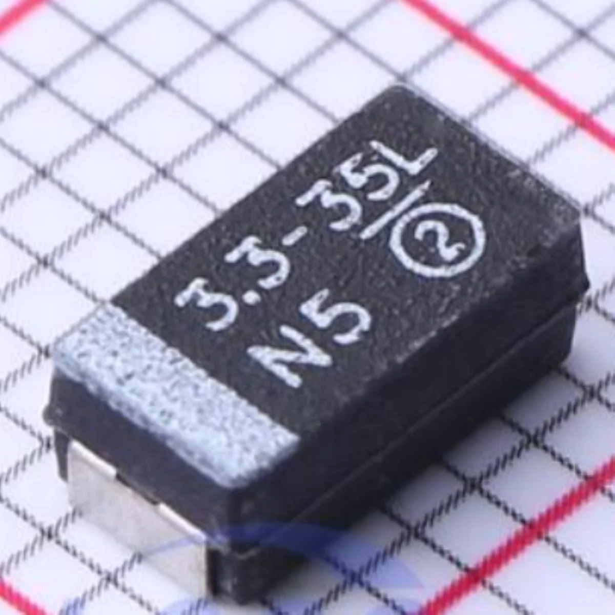 2312 CASE-C 6032 28mm Marking 3.3-35L Original Black Tantalum Capacitor 35V ±10% 3.3uF 2.1Ω Ohm CAP TANT 3.3µF 293D335X9035C2TE3