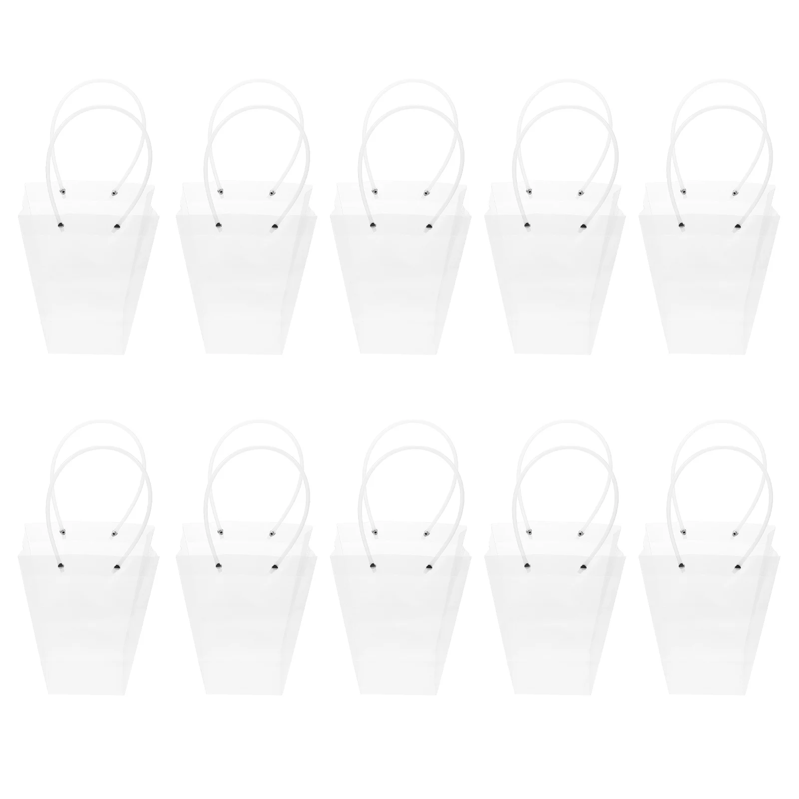 

10Pcs Decorative Gift Bag Set Strong Sturdy Flower Tote Pouch Multi-Function Wrapping Storage for Holiday Celebration Supplies