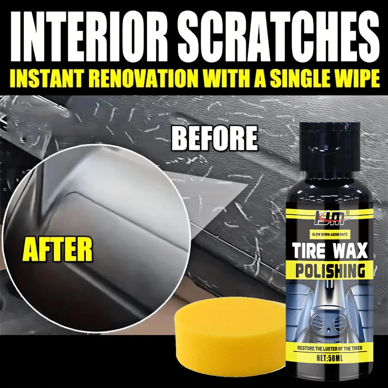 طقم إصلاح السيارة الداخلي: شمع العناية اللامعة للوحة القيادة والبلاستيك، إصلاح الخدوش، كريم تألق الإطارات، إصلاح الداخلي للمقعد - #4