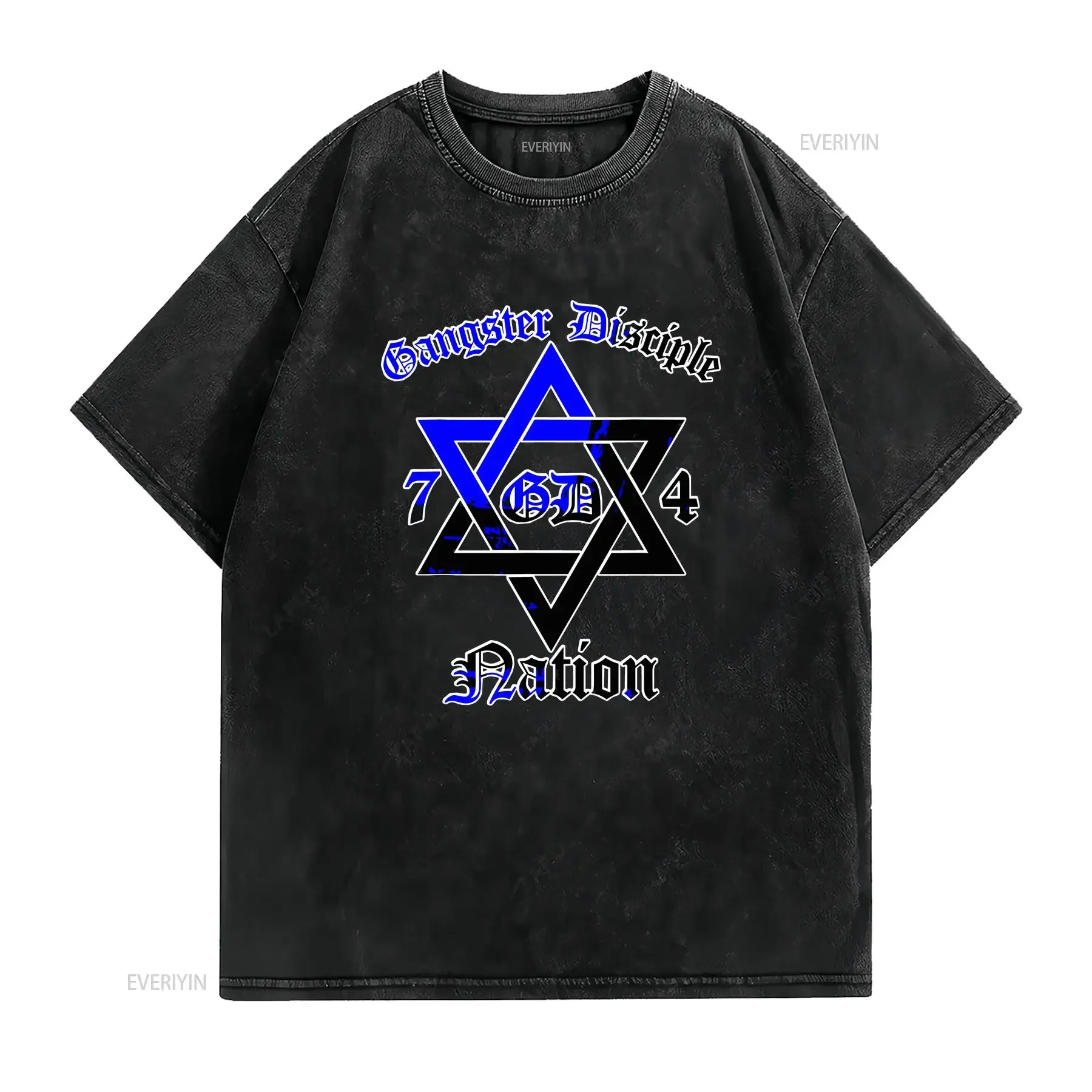 NEW LIMITED Gangster Disciple Nation GD 74 Folks GDN T Shirt vintage Washed designer clothes fashion graphic