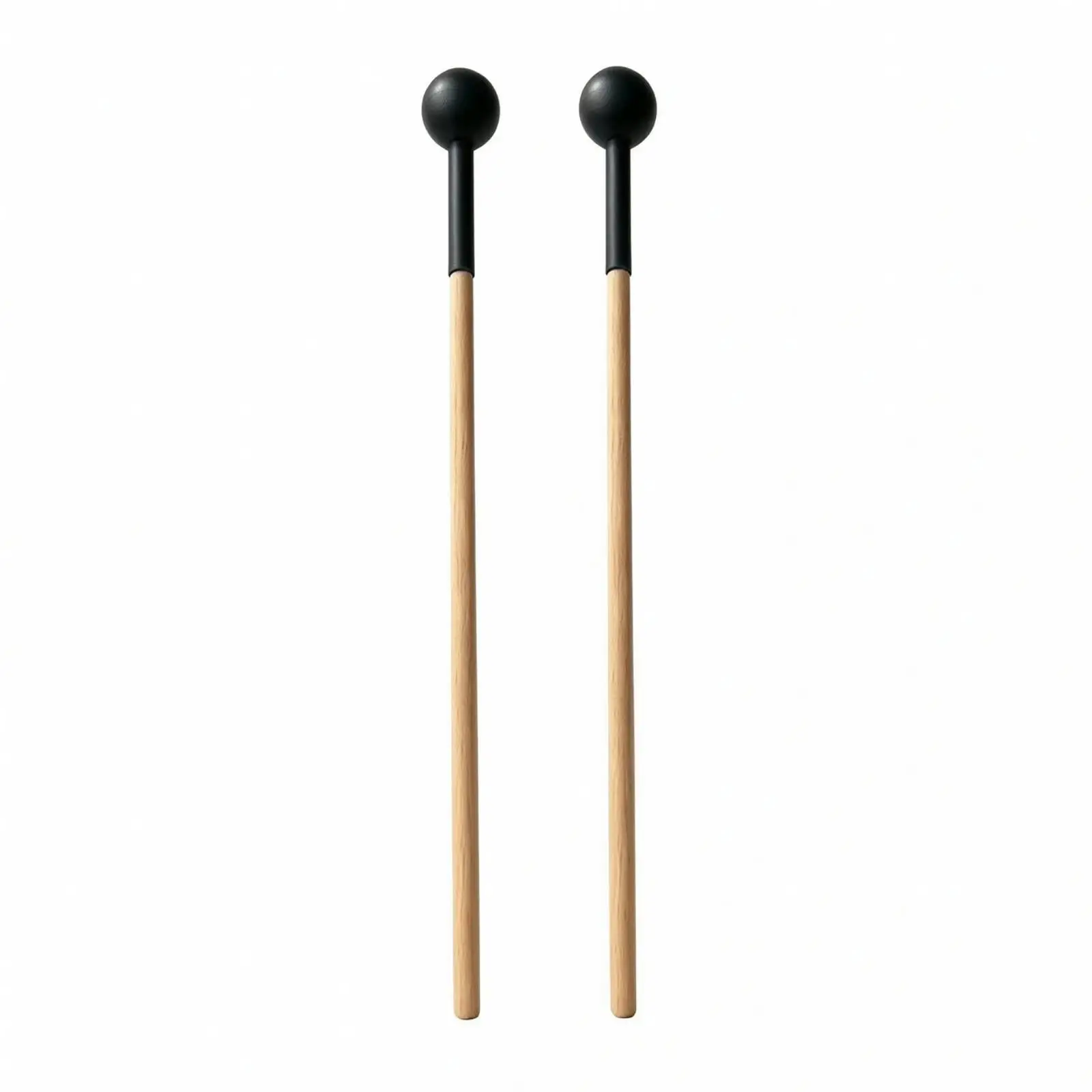 2 Pieces Rubber Mallet with Wooden Handle Versatile Wooden Percussion Mallet Handpan Drum Beater Resonant Sound