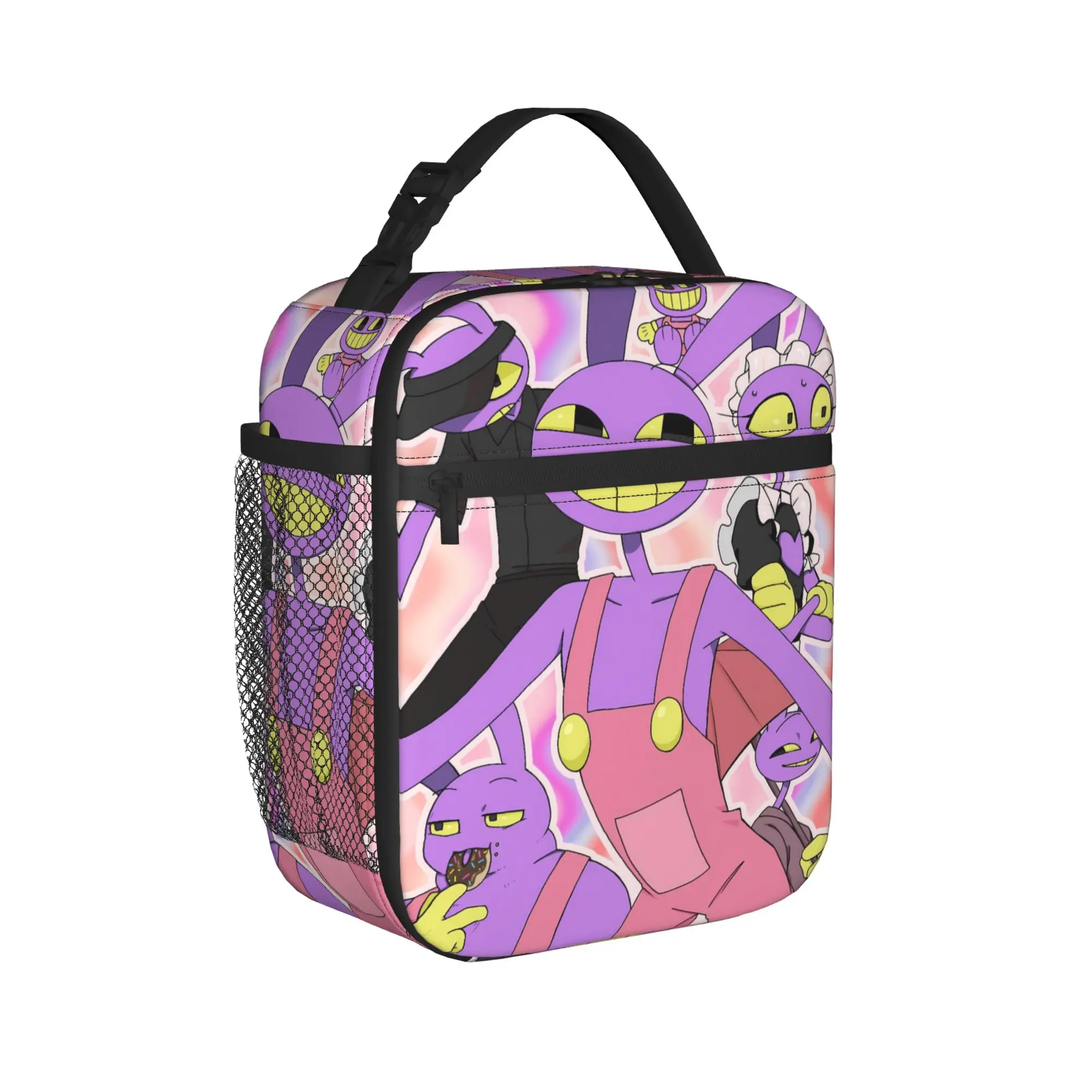 Jax Cartoon Digitals Circus Thermal Lunch Bag  Aesthetic Lunch Box For Child  Picnic Cooler Bag Oxford Thermal Lunch Bags