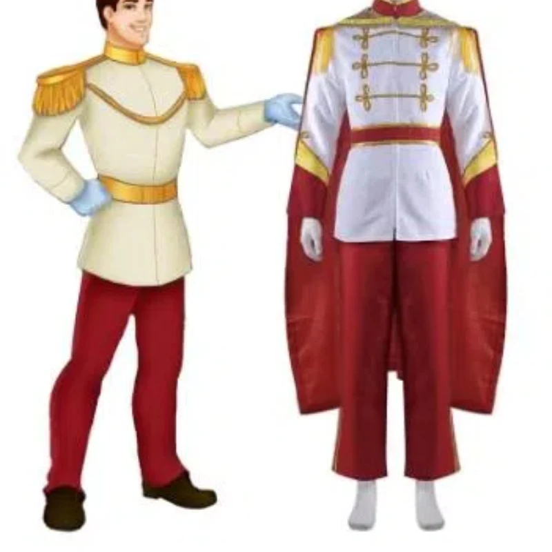 

Movie Prince Charming Kit Adult Cinderella Prince Charming Cosplay Costume For Men Wig Custom Made