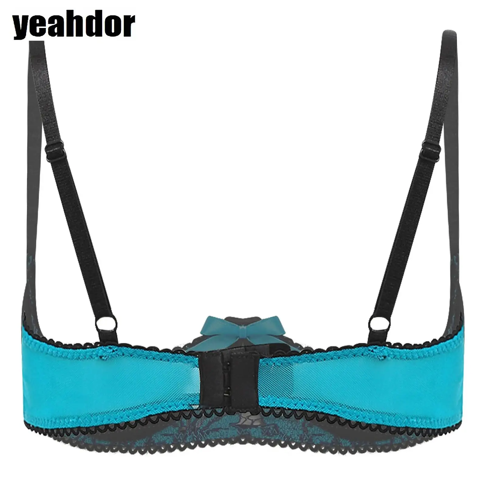 

Women Floral Lace Push-up Bra 1/4 Cups Underwire Balconette Bralette Sexy Lingerie Date Night Anniversary Honeymoon Underwear