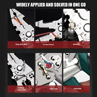 18 In1 Foldable Wire Stripper Multifunctional Plier With Crimper Cutter Shearing Screw Gripping For Electric Cable Portable Tool 3