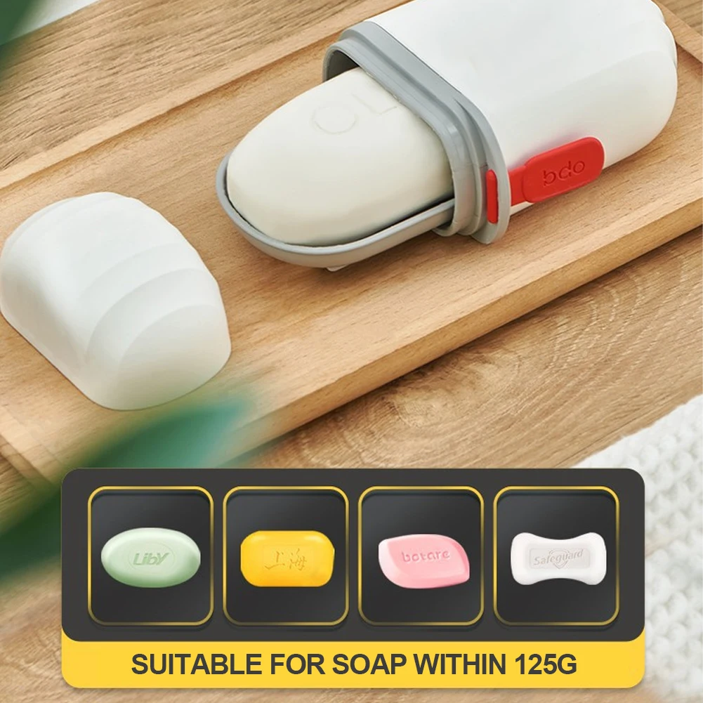 Outdoor Camping Hiking Soap Holder Creative Portable Soap Dish Box Large Capacity White Business Travel Soap Case Soap Container