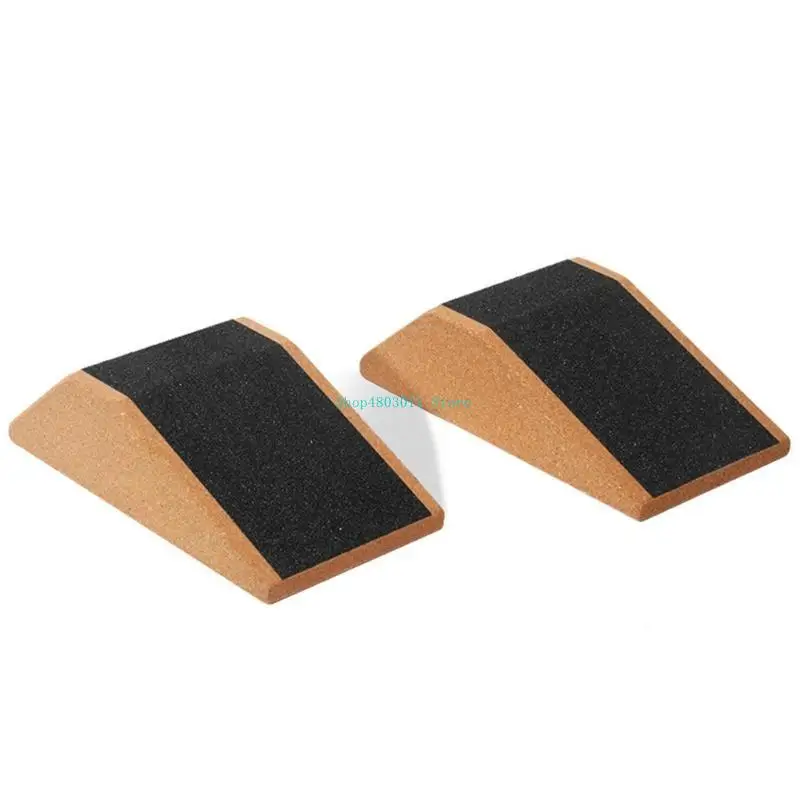 

T3LD 1Pair Cork Squat Wedges Block Calf Stretcher Ankle Knee Leg Stretcher