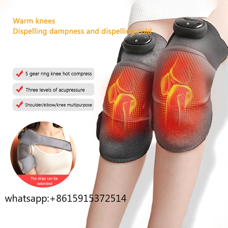 

TLCRETE Smart Knee Massager Heated Knee Brace with USB C Rechargeable Knee Pad Massager for Pain Relief
