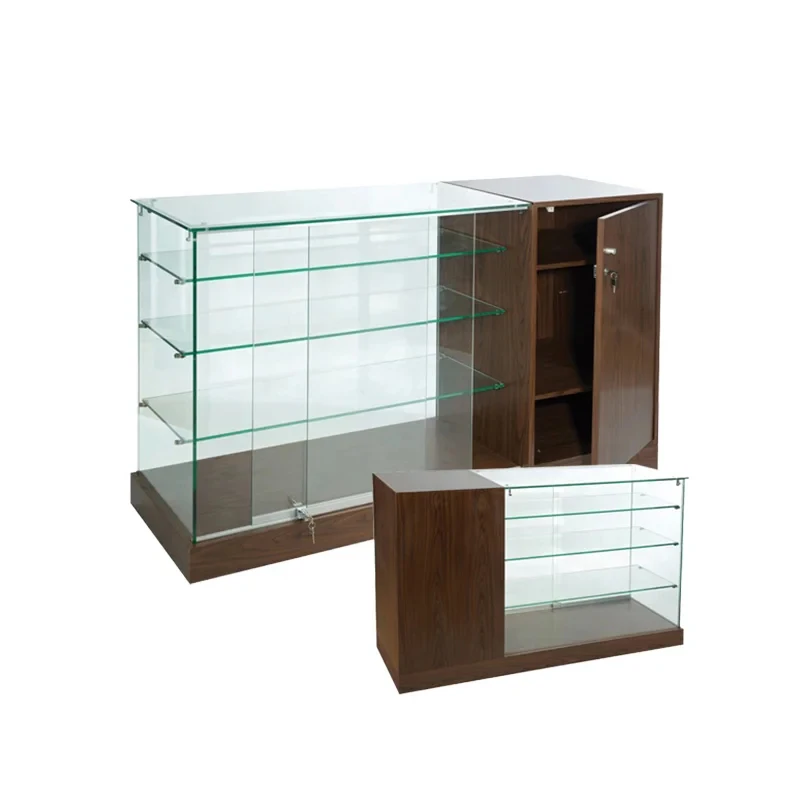 custom.Factory Custom Retail Wooden Display Cabinet Smoke Shop Display Showcase With Lights