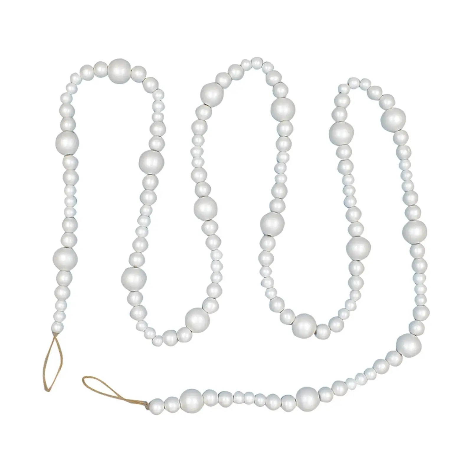 Beads String Wall Hanging Wood Bead Garland for Home Wedding Living Room image 3