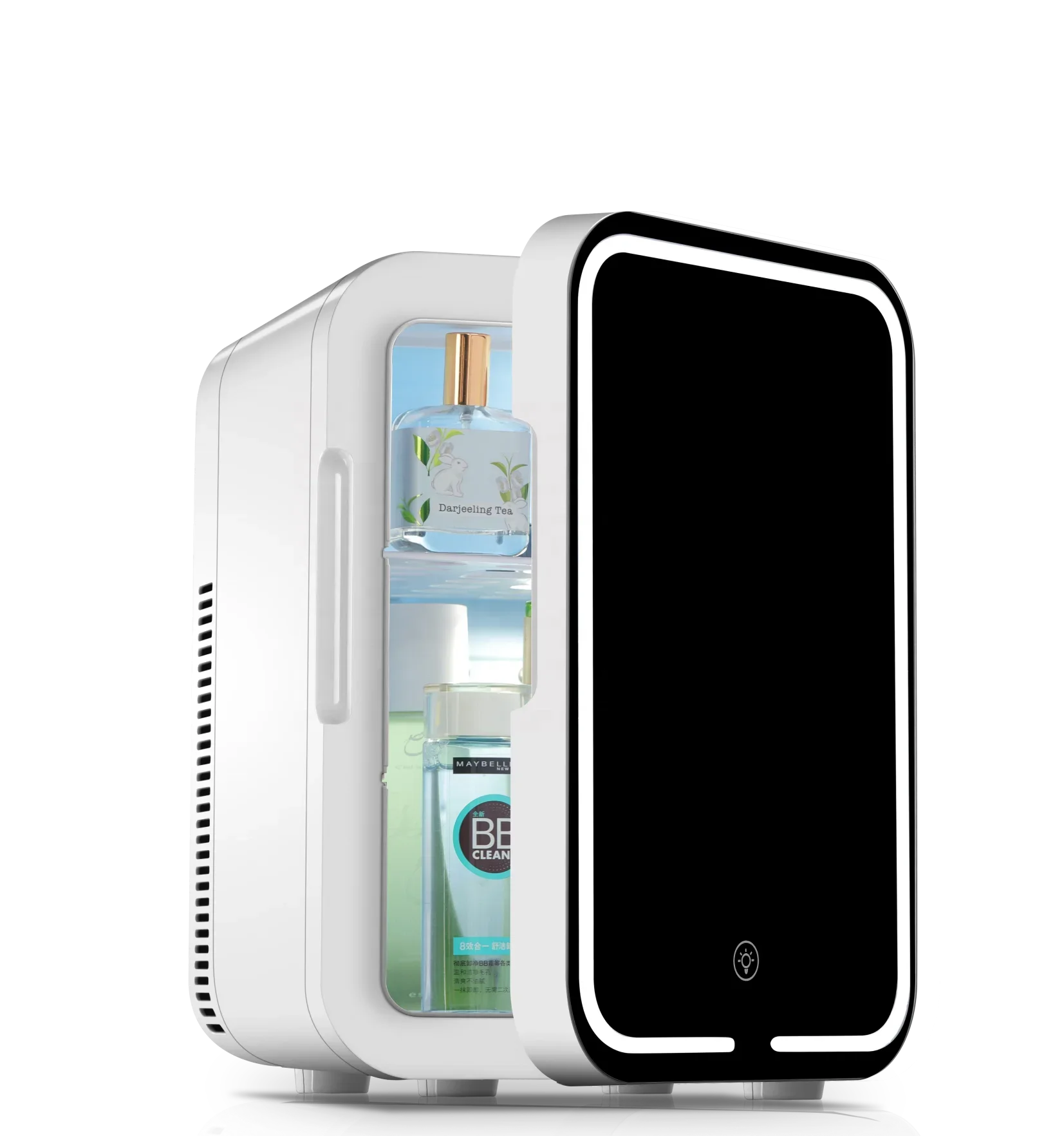 

10л портативный зеркальный дверной светодиодный светильник для косметики, мини-холодильник для макияжа