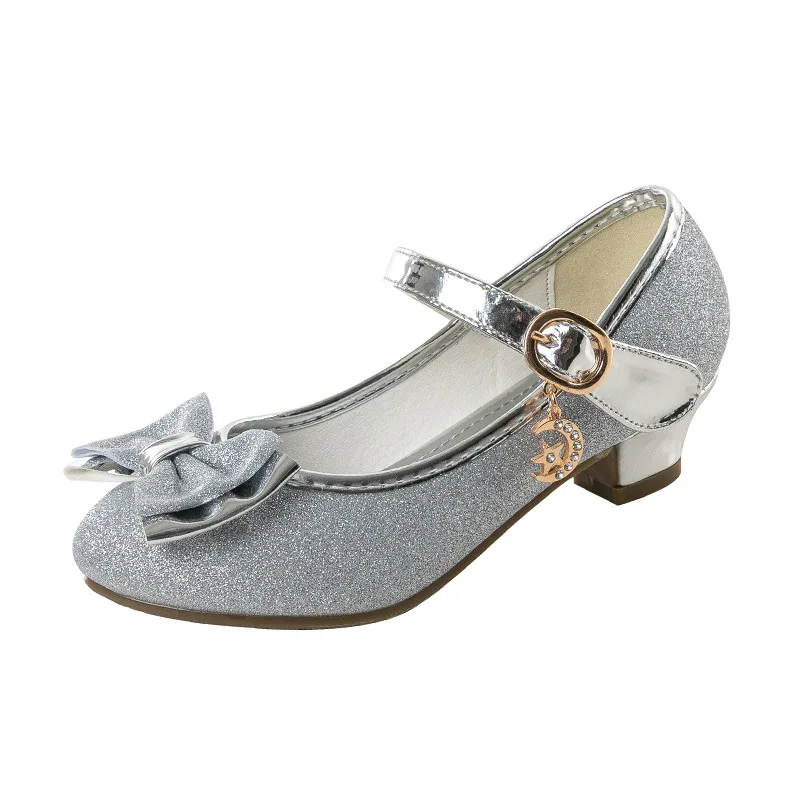 Mädchen Sandalen Strass Schmetterling Latin Dance Kinder Schuhe Kinder High Heel Prinzessin Schuhe Glitter Leder Party Kleid Hochzeit