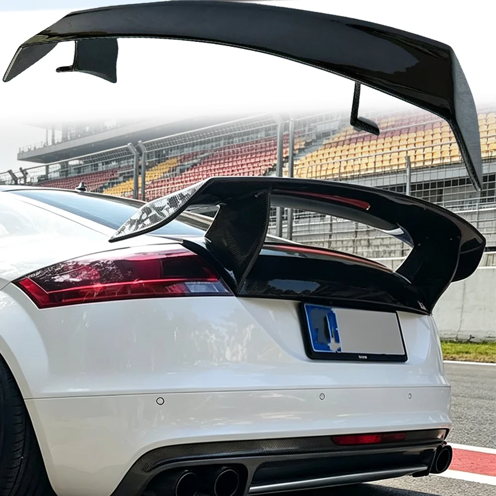 

For Audi MK2 pure carbon fiber trunk modified rear wing compression wing TT TTS car accessories 2012-2014 ROWEN model rear wing
