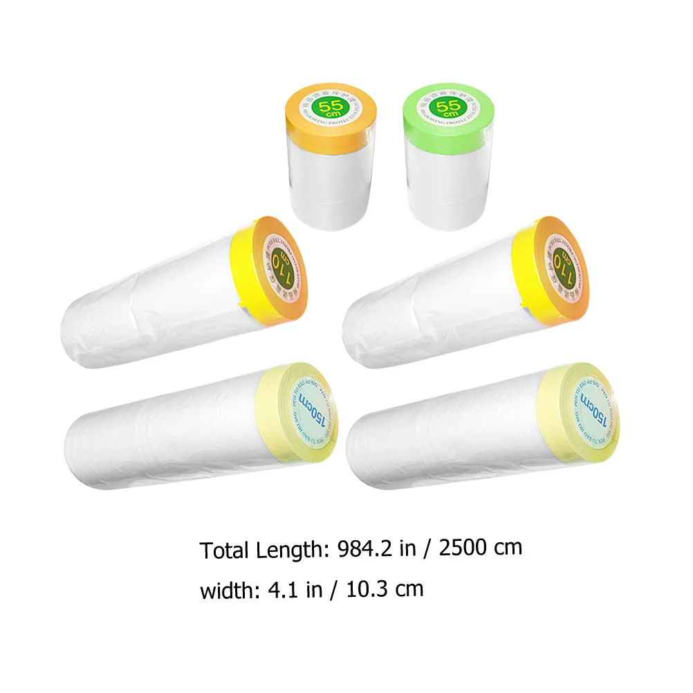 6 لفات من ورق الإخفاء لطلاء السيارات، شريط تغطية طبقة إخفاء واقية متينة لطلاء المعدات