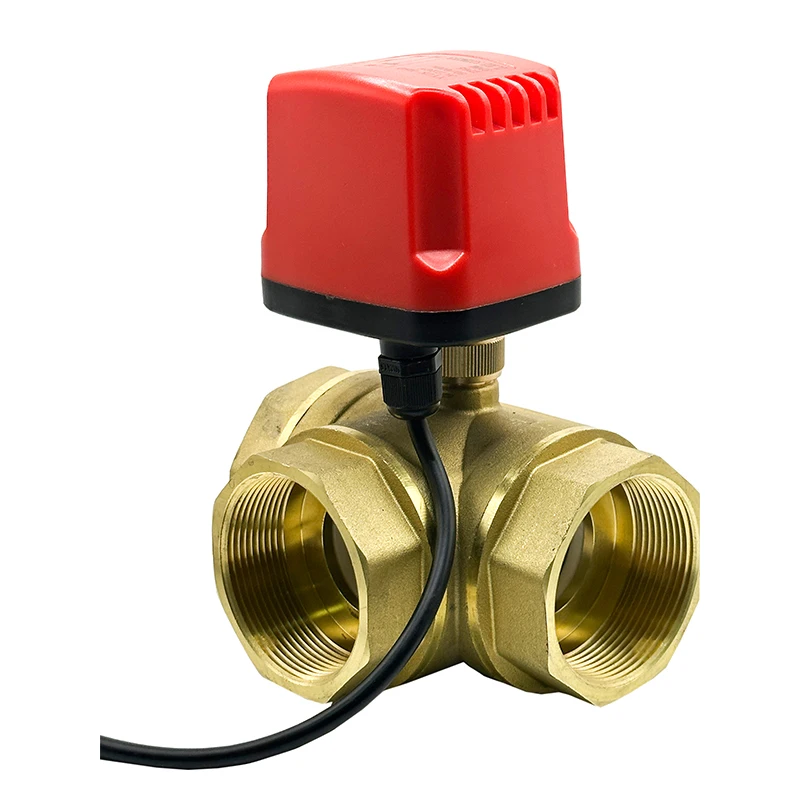 2“ 3 Way Waterproof Motorized Ball Valve Electric Ball valve Brass Ball Valve Three Line Two Way Control