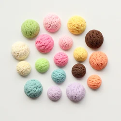 10Pcs Macaron Ice Cream Mini Resin Food Flat Back Cabochon Scrapbook DIY Embellishment for Hairwear Phone Dollhouse Wholesale